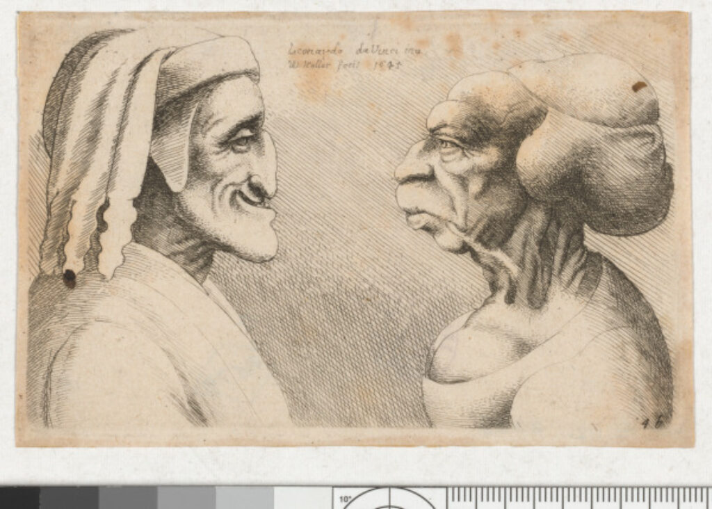 Man at Left with Headdress and Woman with Headdress