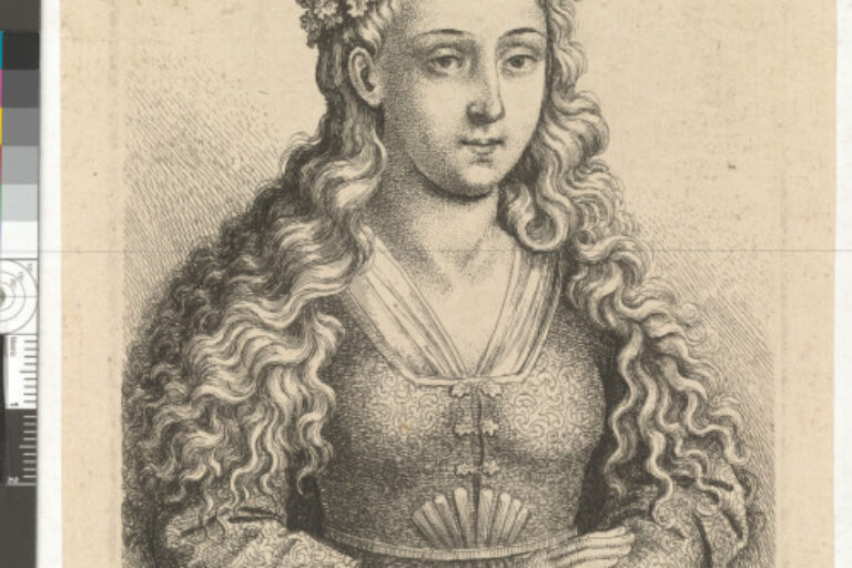 YOUNG WOMAN WITH A WREATH OF OAK LEAVES