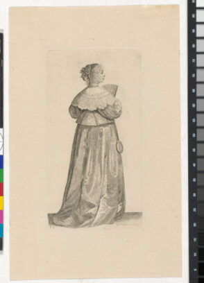 Lady with Fan and Mirror Seen from Behind, her Head Turned to the Right