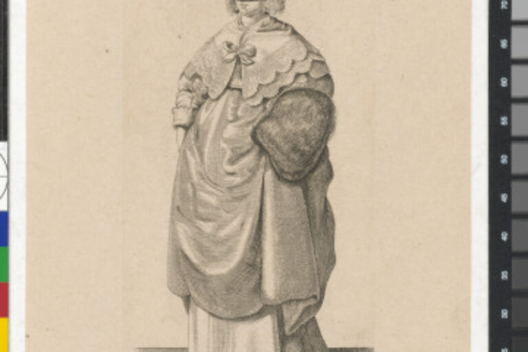 LADY WITH MASK AND MUFF