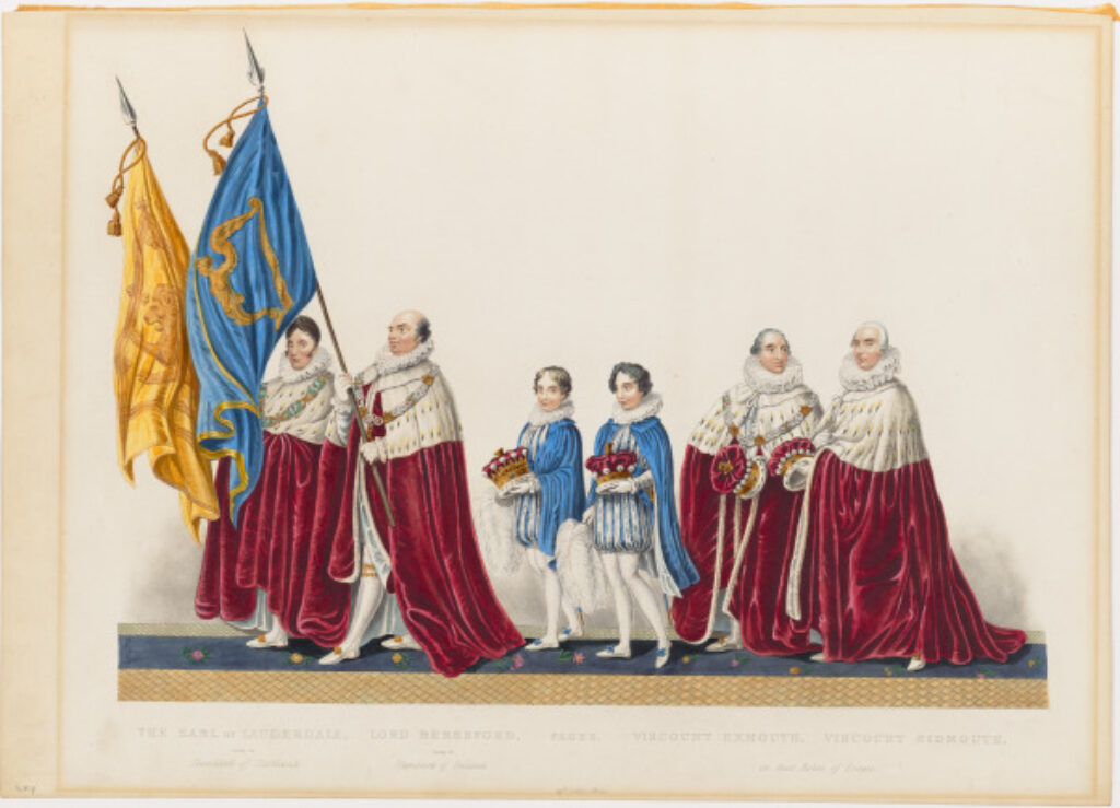 The Earl of Lauderdale, Lord Beresford, Pages, Viscount Exmouth and Viscount Sidmouth