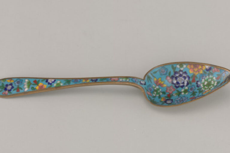 Cloisonné Spoon with Floral Design
