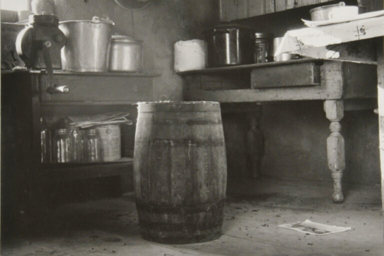 CORNER OF ROBERTS' ONE-ROOM BASEMENT DUGOUT, MALHEUR COUNTY, OREGON