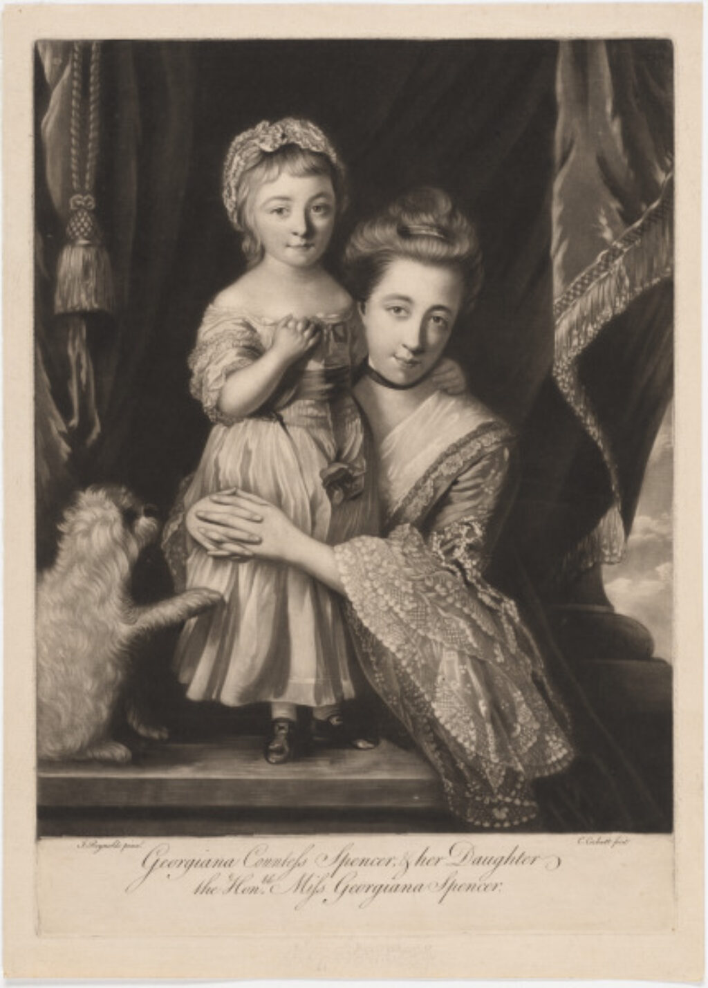 Georgiana, Countess Spencer, and Her Daughter the Honorable Miss Georgiana Spencer