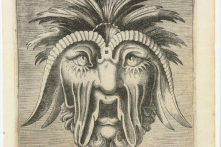 PLATE FROM THE SERIES "BOOK OF VARIOUS MASKS FOR PAINTERS, SCULPTORS, AND INGENIOUS MEN"
