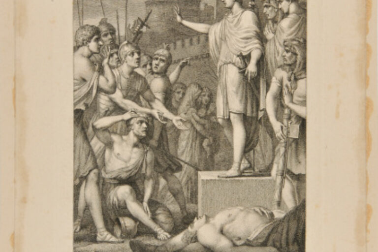 GERMANICUS AMONG THE LICTORS ADDRESSING HIS SOLDIERS