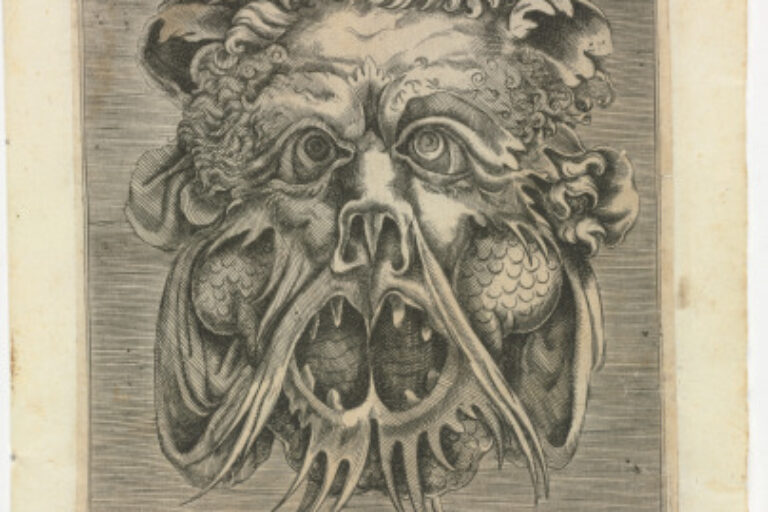 PLATE FROM THE SERIES "BOOK OF VARIOUS MASKS FOR PAINTERS, SCULPTORS, AND INGENIOUS MEN"
