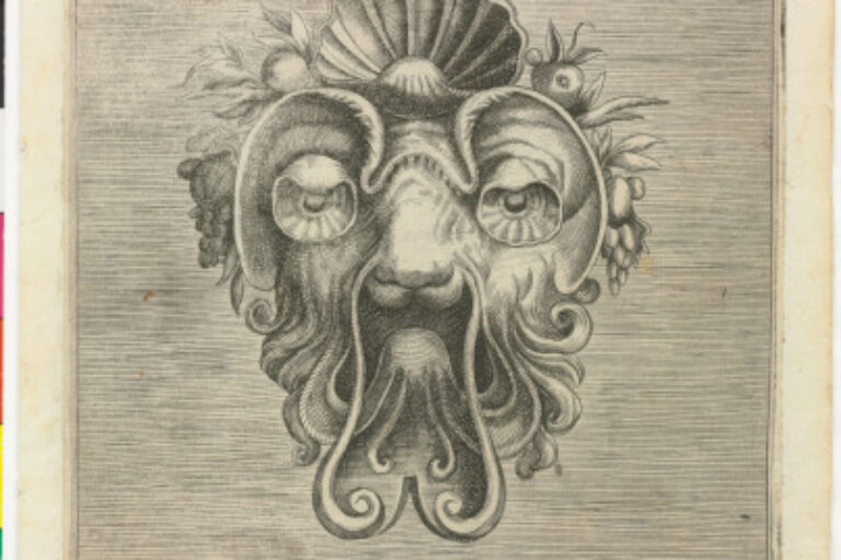 PLATE FROM THE SERIES "BOOK OF VARIOUS MASKS FOR PAINTERS, SCULPTORS, AND INGENIOUS MEN"