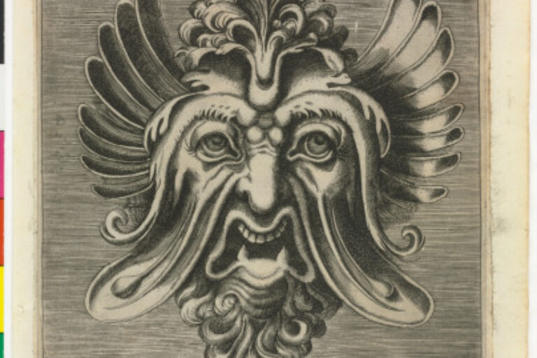 PLATE FROM THE SERIES "BOOK OF VARIOUS MASKS FOR PAINTERS, SCULPTORS, AND INGENIOUS MEN"