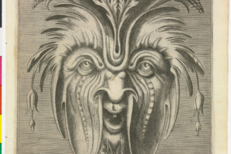 PLATE FROM THE SERIES "BOOK OF VARIOUS MASKS FOR PAINTERS, SCULPTORS, AND INGENIOUS MEN"