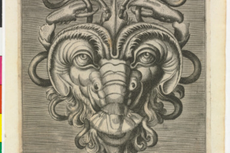 PLATE FROM THE SERIES "BOOK OF VARIOUS MASKS FOR PAINTERS, SCULPTORS, AND INGENIOUS MEN"