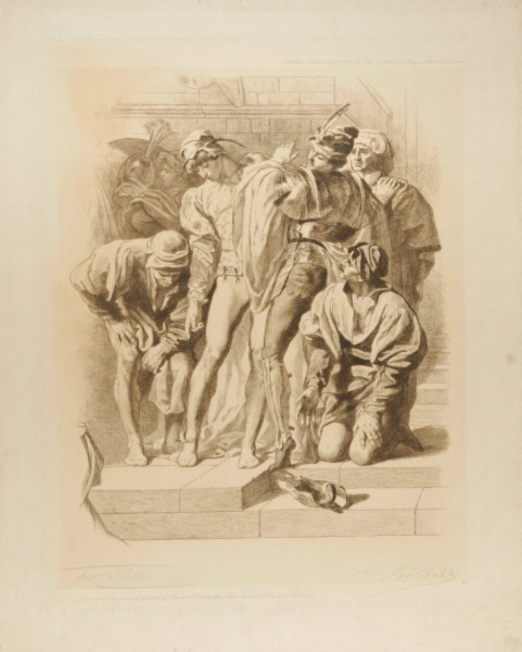 Soldier Being Fitted for Armor