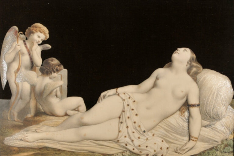 RECLINING ODALISQUE WITH TWO CUPIDS
