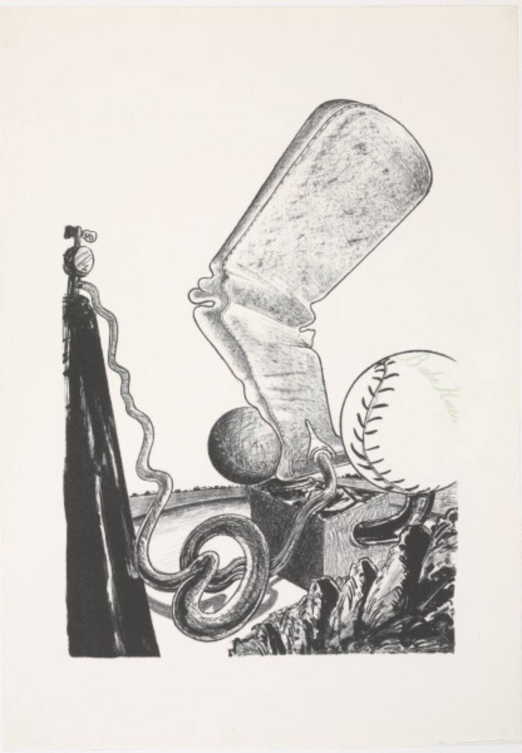 From the portfolio “The New Architectural Monuments of Baltimore City: Acrostical Structures by Jonathan Williams; Visionary Prints by John Sparks”