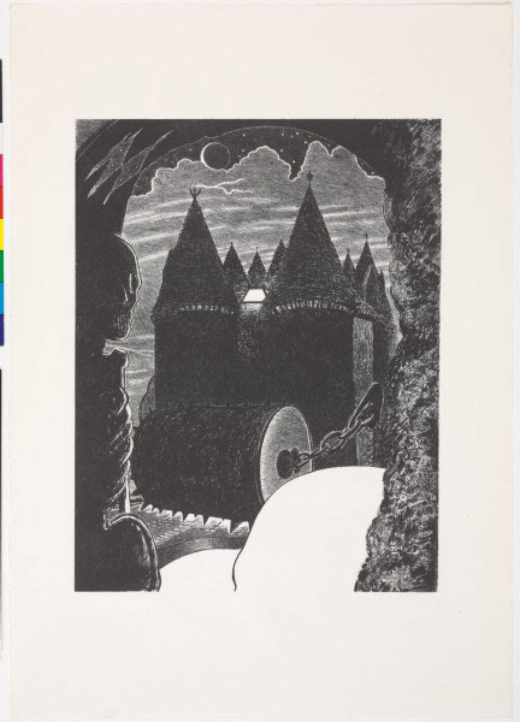 From the portfolio “The New Architectural Monuments of Baltimore City: Acrostical Structures by Jonathan Williams; Visionary Prints by John Sparks”