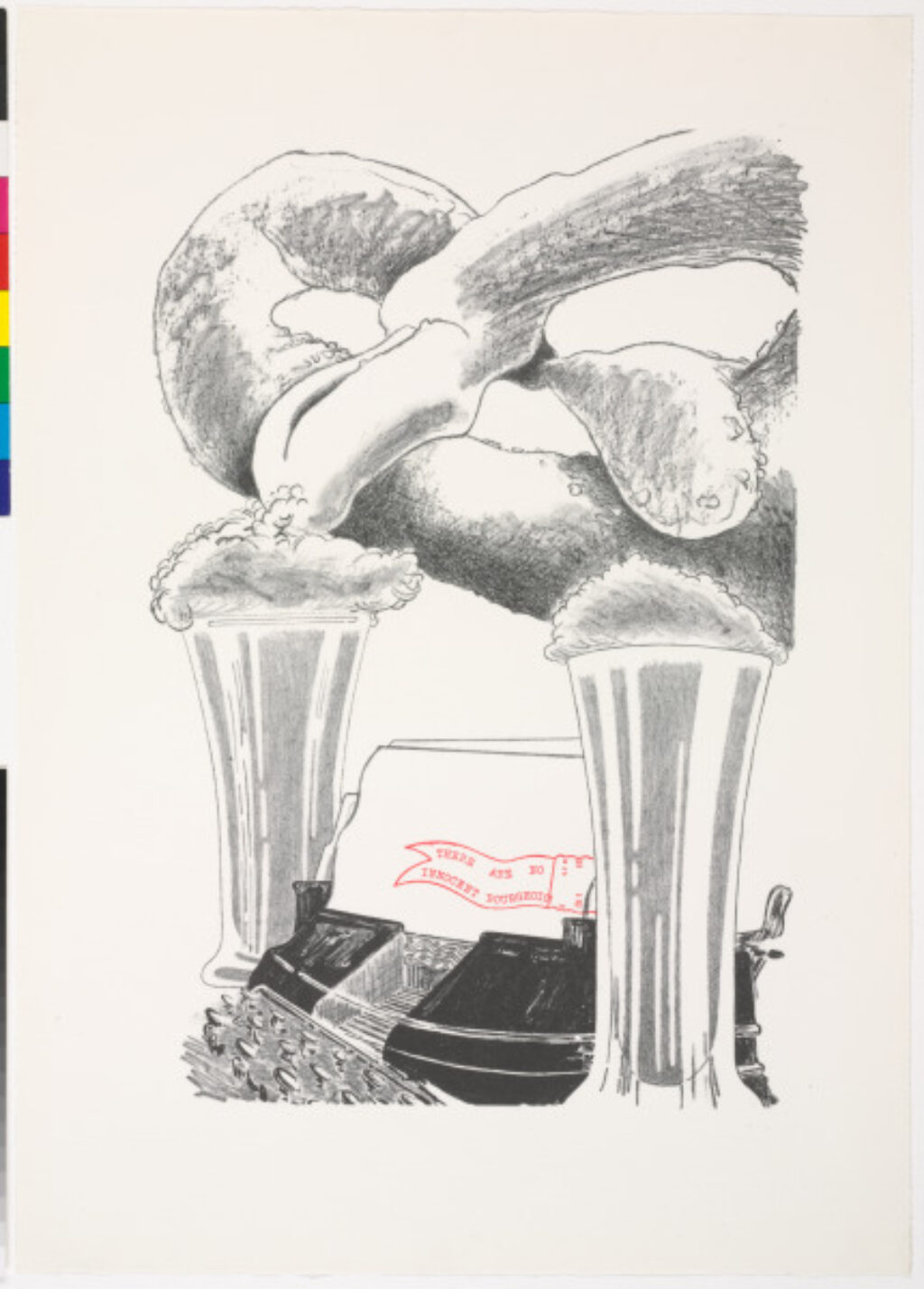 From the portfolio “The New Architectural Monuments of Baltimore City: Acrostical Structures by Jonathan Williams; Visionary Prints by John Sparks”