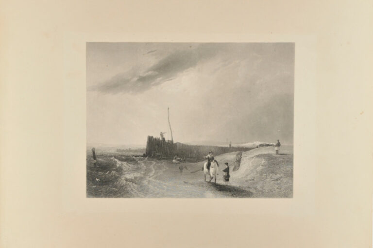 MARINE, WITH MEN ON SEASHORE