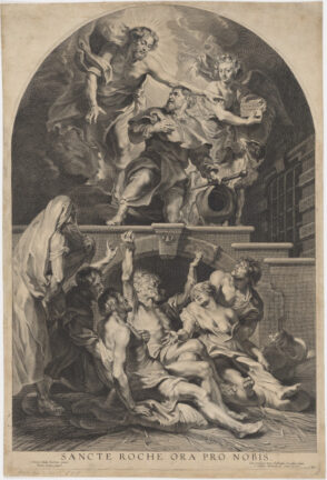 Jesus Christ Appearing to St. Rochus Amidst Plague Patients