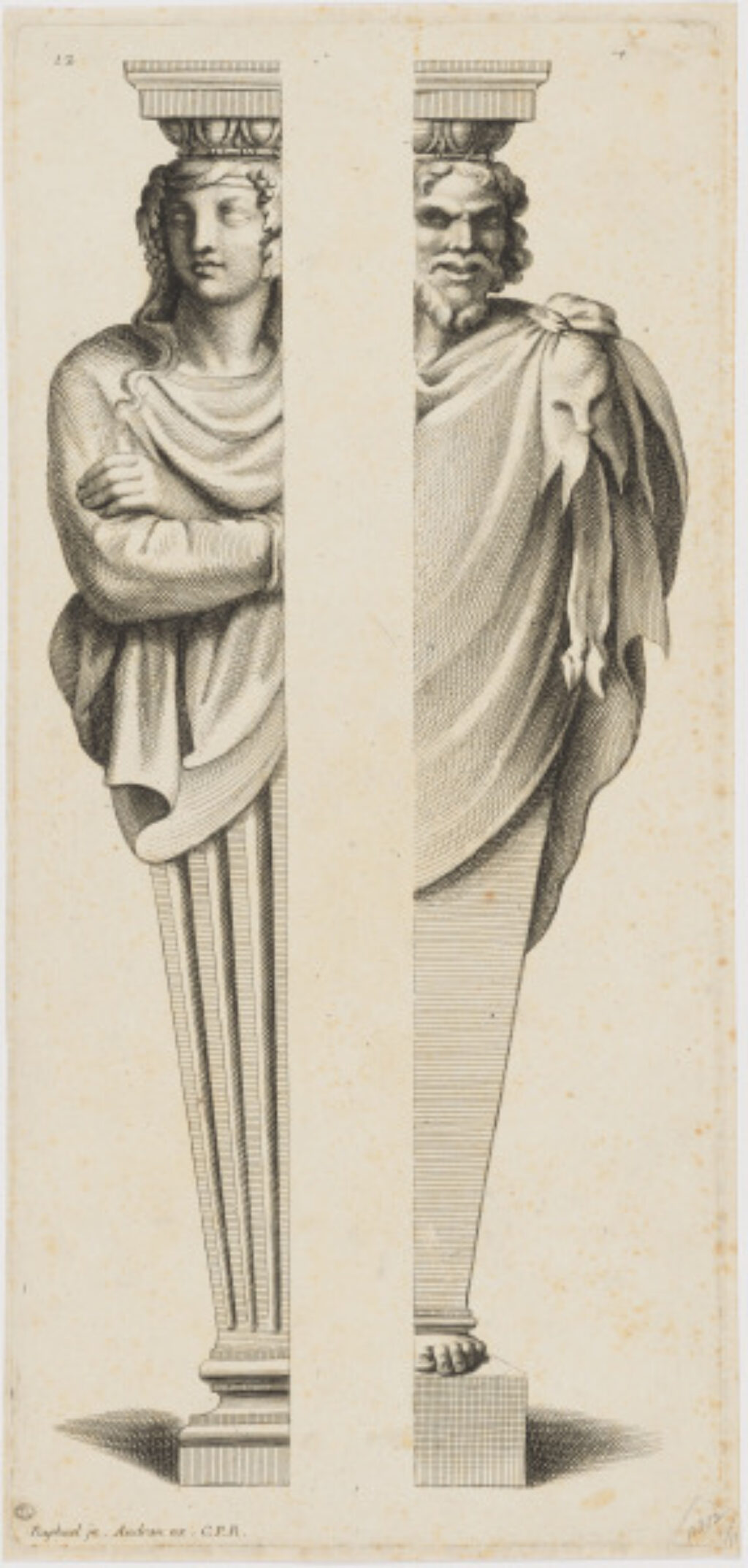 Plate 12 from the series “Diverses figures hiéroglyphiques peintes par Raphael d’Urbin dans une des salles du Vatican à Rome”