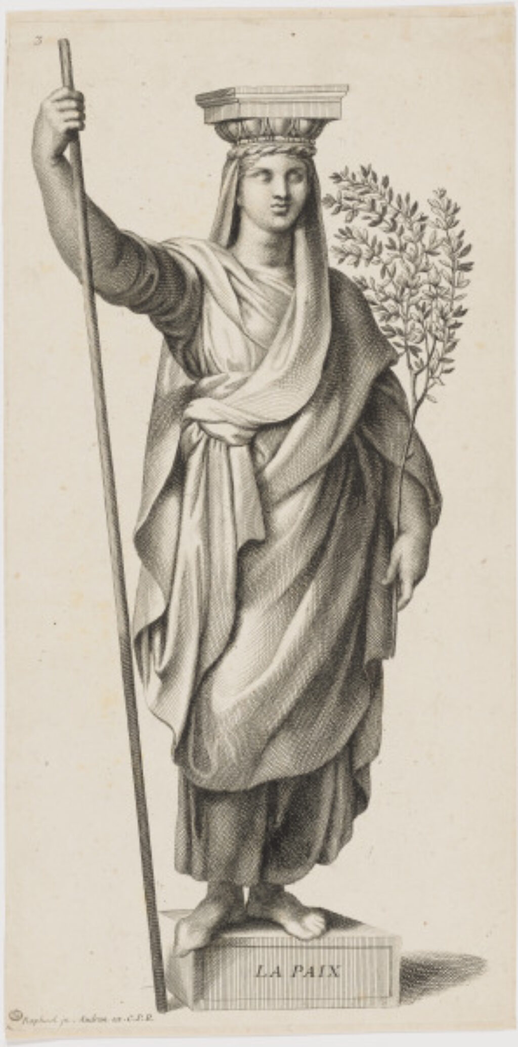 Plate 3 from the series “Diverses figures hiéroglyphiques peintes par Raphael d’Urbin dans une des salles du Vatican à Rome”