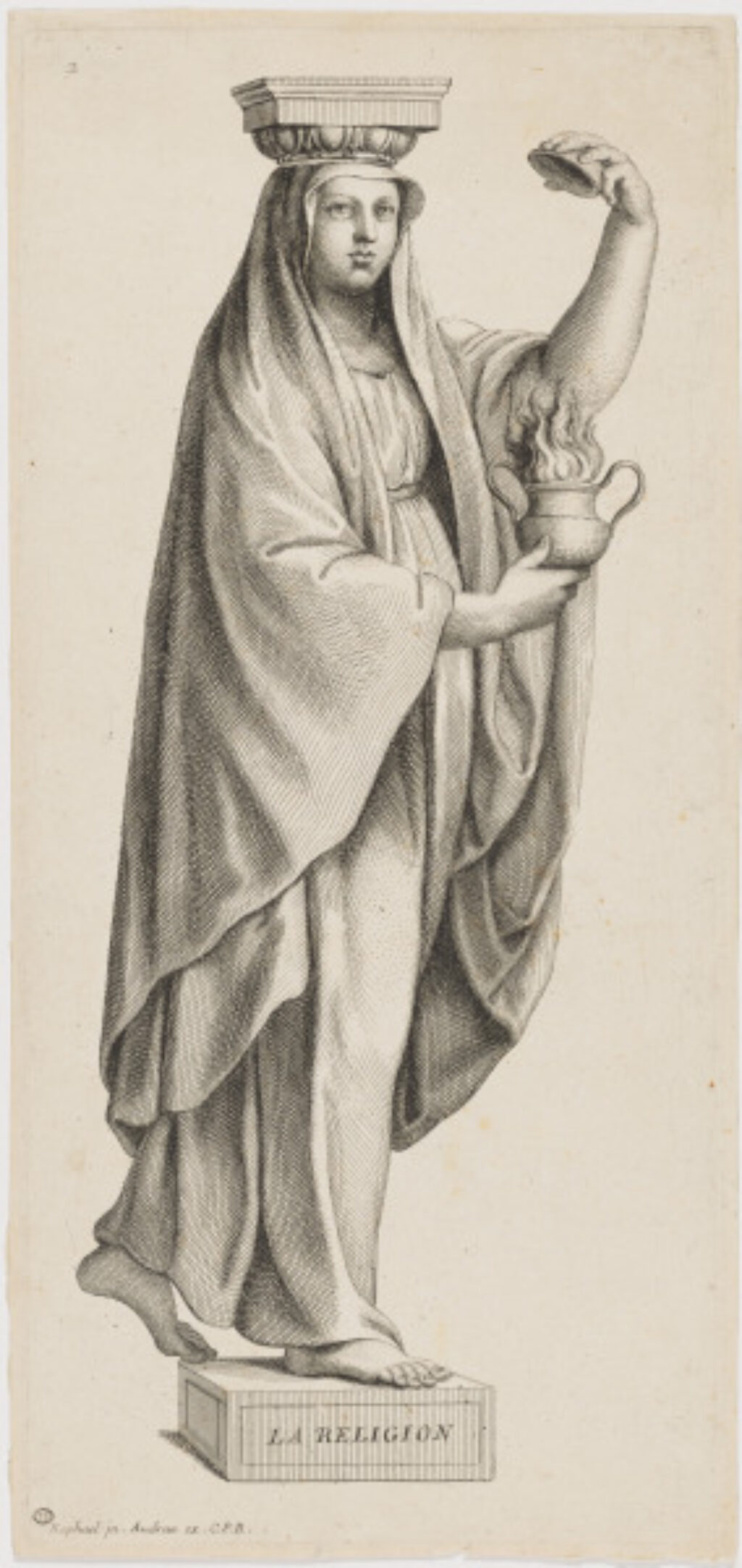 Plate 2 from the series “Diverses figures hiéroglyphiques peintes par Raphael d’Urbin dans une des salles du Vatican à Rome”