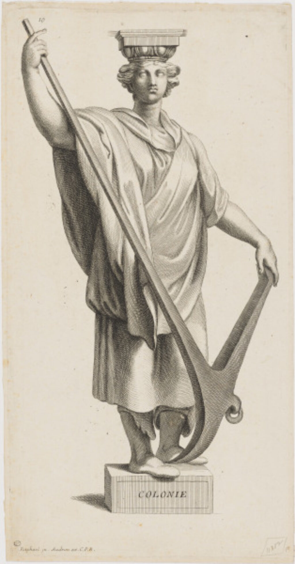 Plate 10 from the series “Diverses figures hiéroglyphiques peintes par Raphael d’Urbin dans une des salles du Vatican à Rome”