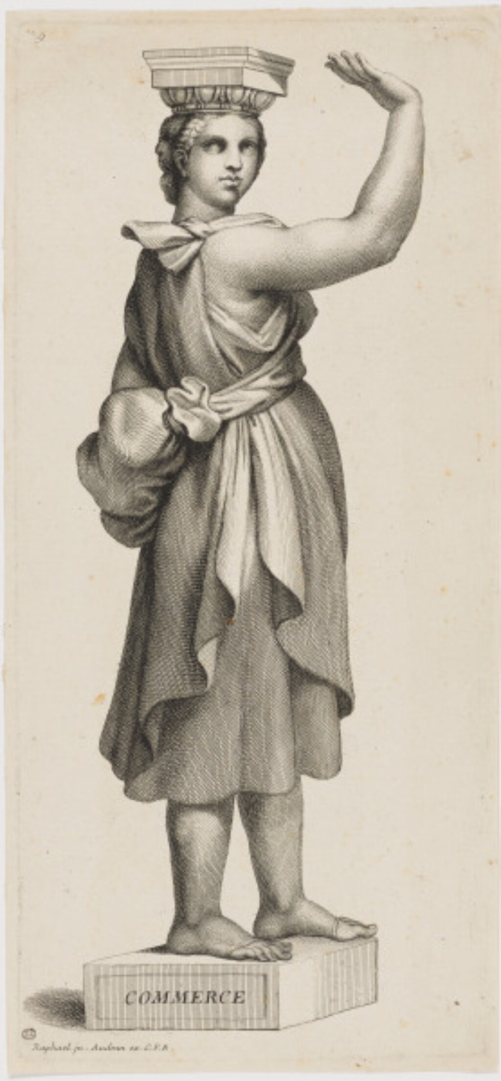Plate 9 from the series “Diverses figures hiéroglyphiques peintes par Raphael d’Urbin dans une des salles du Vatican à Rome”