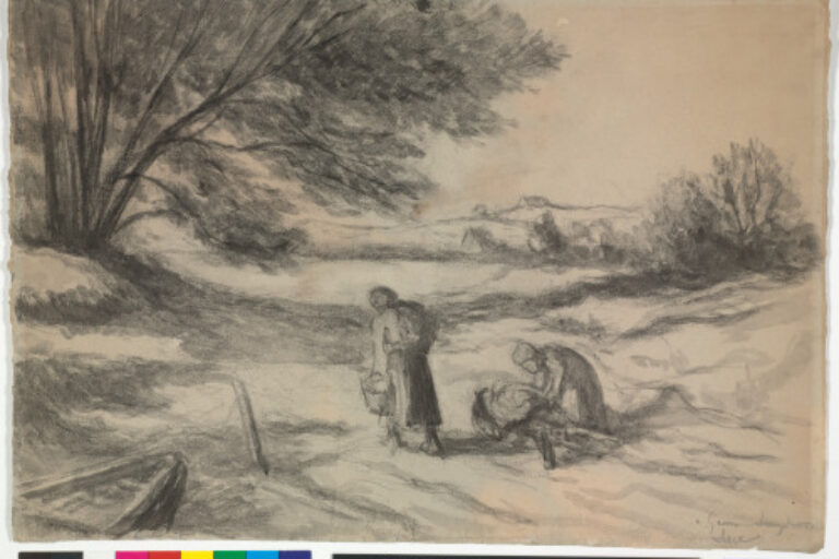 PEASANTS IN LANDSCAPE (RECTO); NUDE (VERSO)