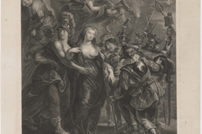 QUEEN MARIE DE MÉDICIS OF FRANCE FLEEING THE TOWN OF BLOIS