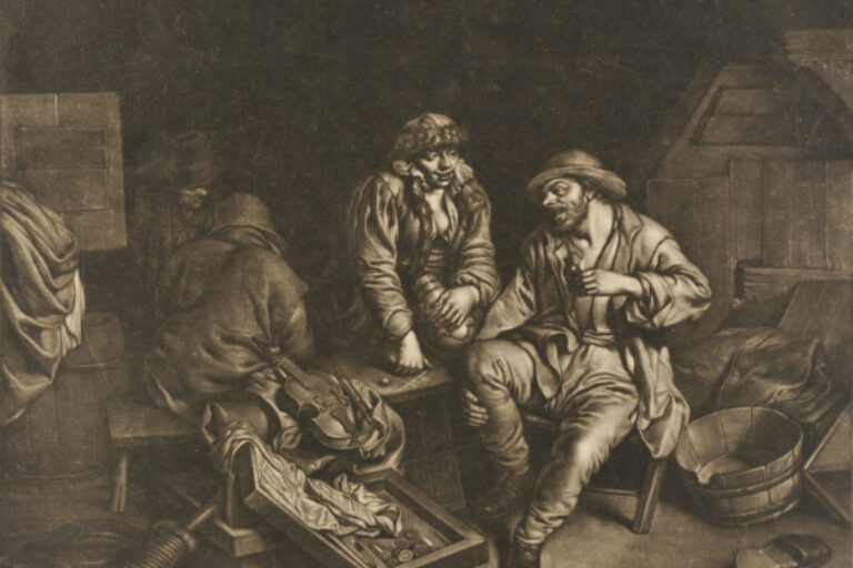 PEASANTS WITH VIOLIN AND BACKGAMMON
