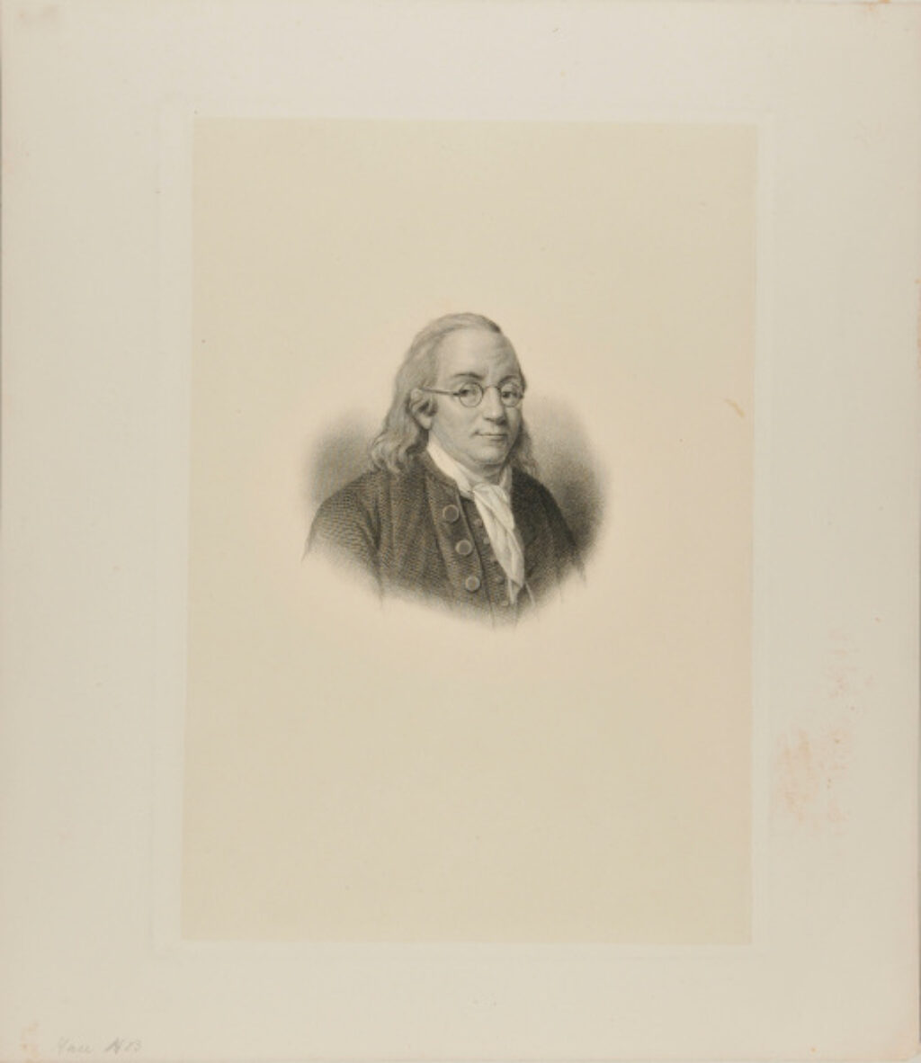 Bust, Three-Quarters to Right, of Man with Long, Flowing Hair, Wearing Spectacles