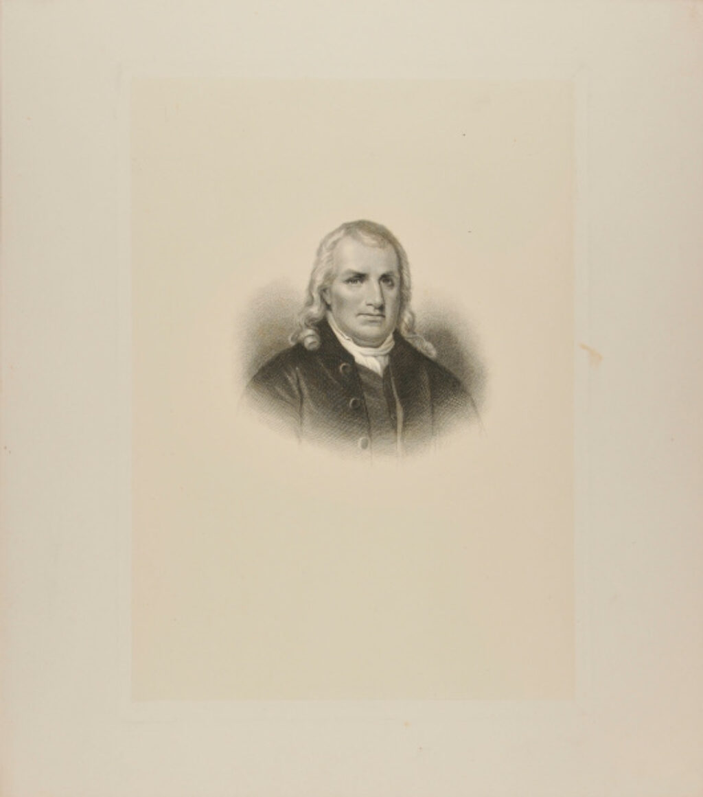 Bust of Man, Facing Front, with Long Curls Falling on Shoulders