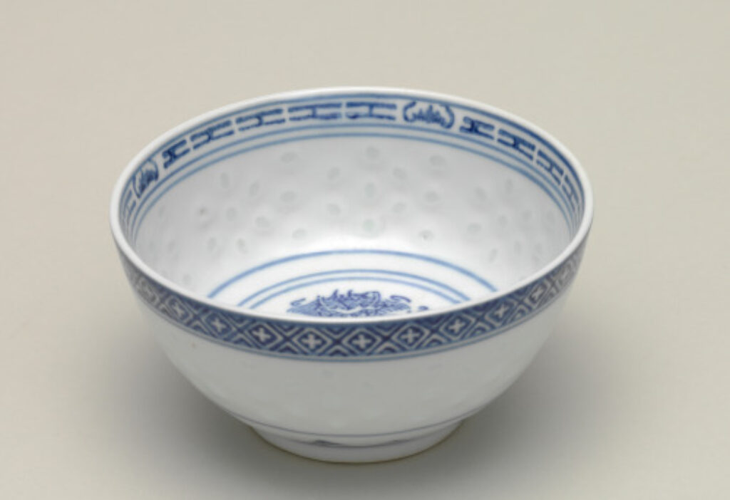 Bowl Stenciled-Decorated with Dragon and Pearl - Image 3