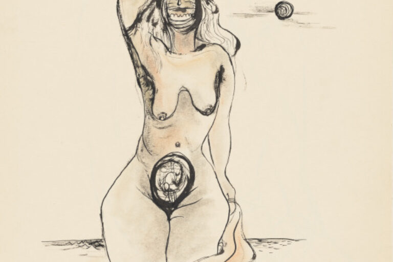 SCREAMING WOMAN IN OCEAN (RECTO); SKETCH OF A MAN AND WOMAN (VERSO)