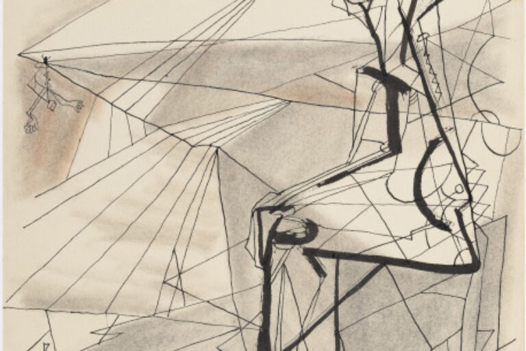 SEATED GEOMETRIC MAN
