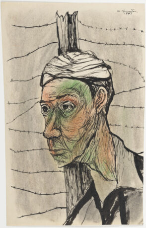 Man Near Barbed Wire Fence