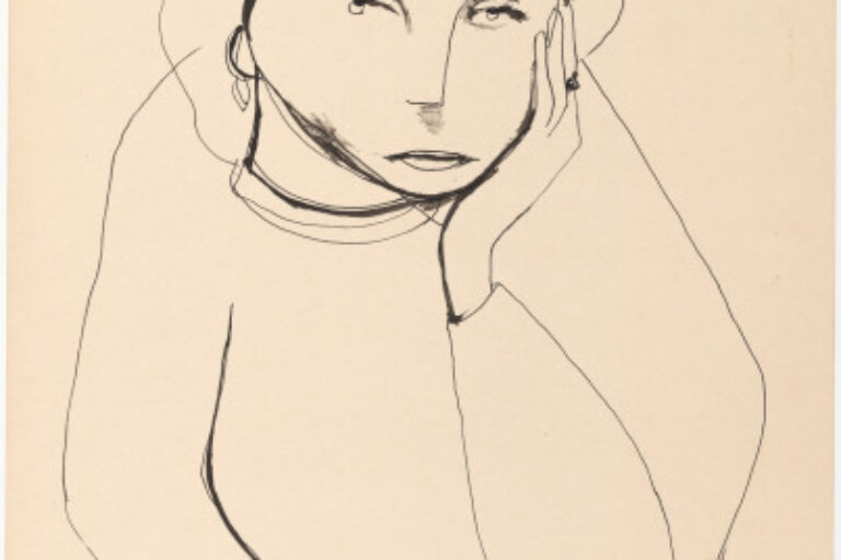 WOMAN HOLDING UP HER HEAD