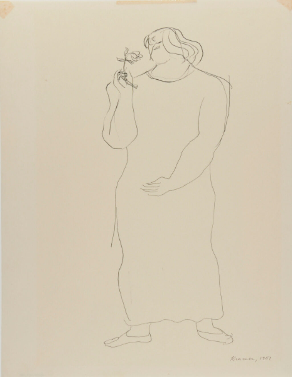 Woman Holding a Flower