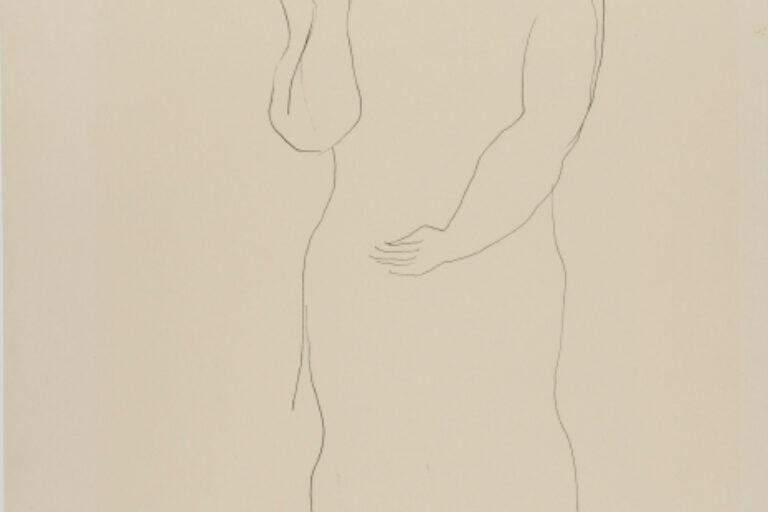 WOMAN HOLDING A FLOWER