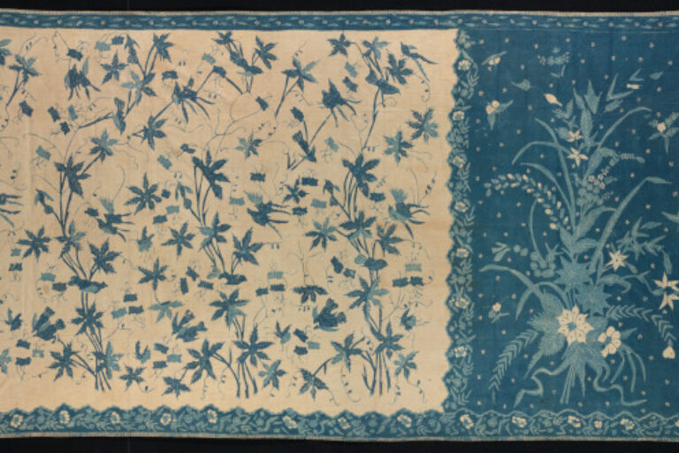 Batik Sarong (kain porselen) with Birds, Butterflies and Floral Designs