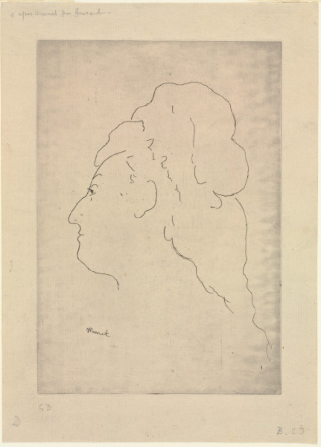 Profile of Eva Gonzalès, turned to the left