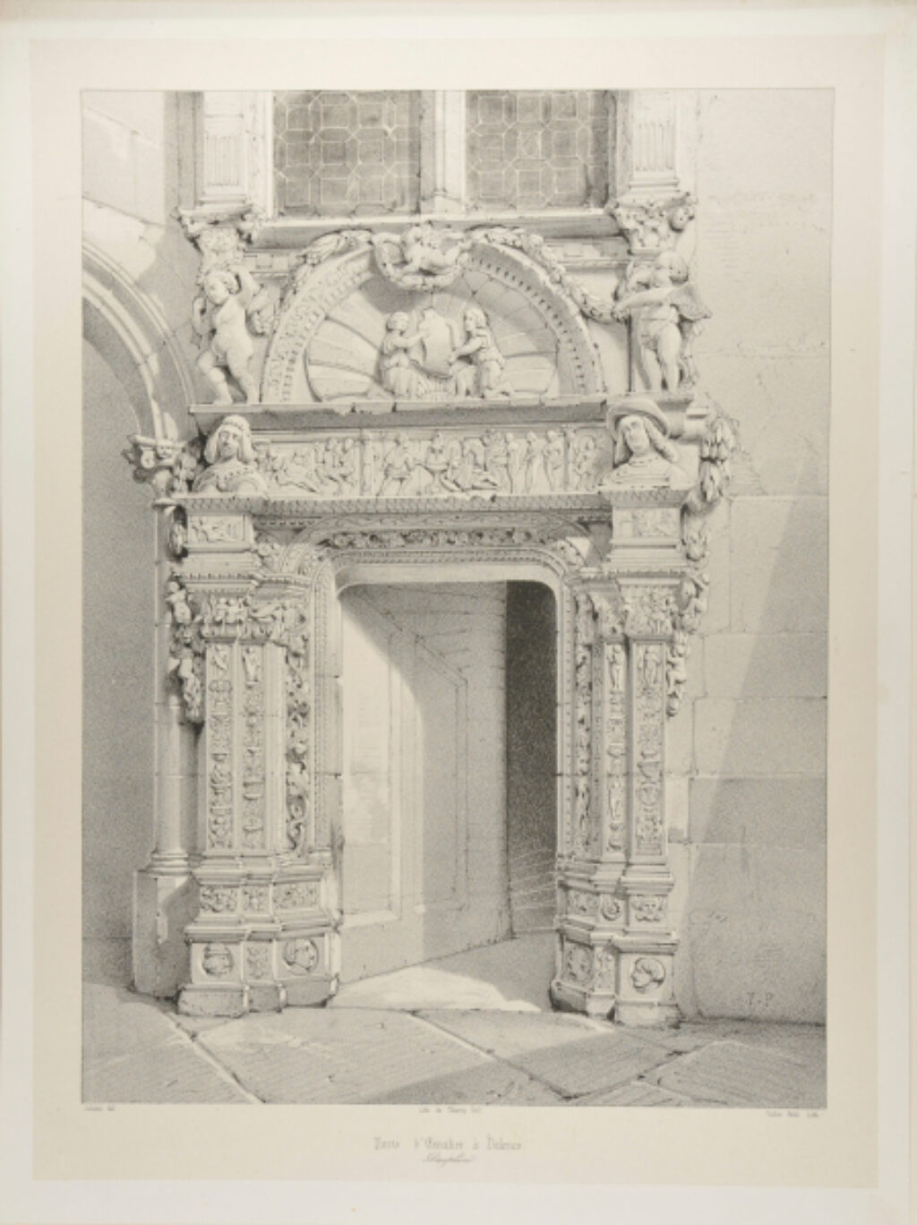 Porte d’escalier à Valence, Dauphiné