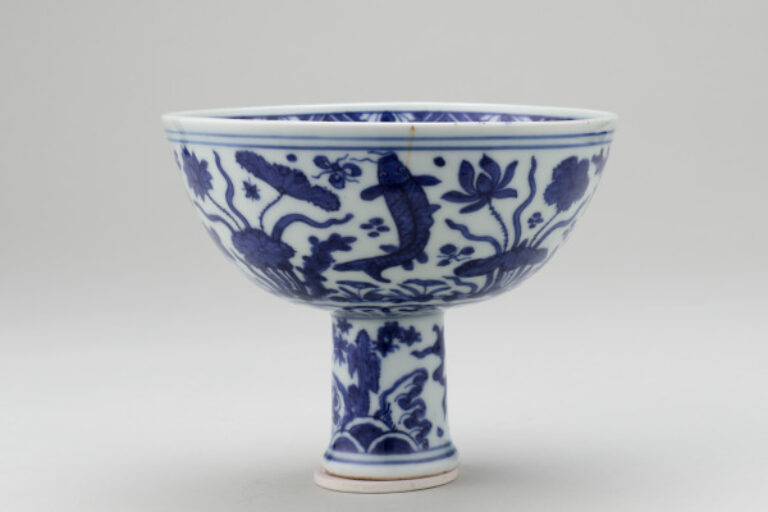 Stem Cup with Symbolic Aquatic Motif