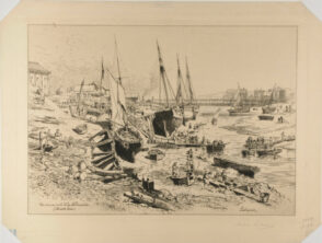 Un Vieux port de la Normandie (marée basse)