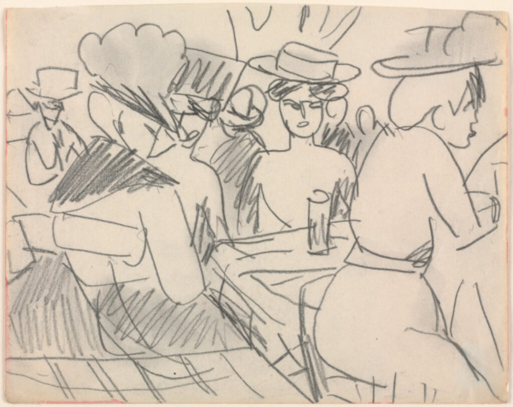 Women at an Outdoor Café - Image 1