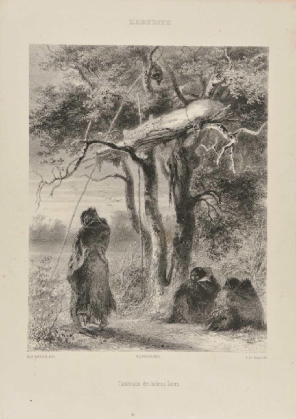 Tombeaux des Indiens Sioux