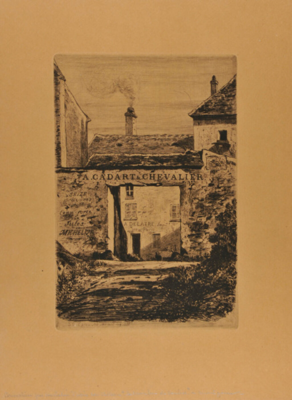 Title plate from the series “Seize gravures à l’eau-forte par Jules Michelin”