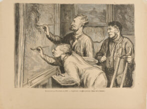 Exposition de peinture de 1868.– Le dernier coup de pinceau.