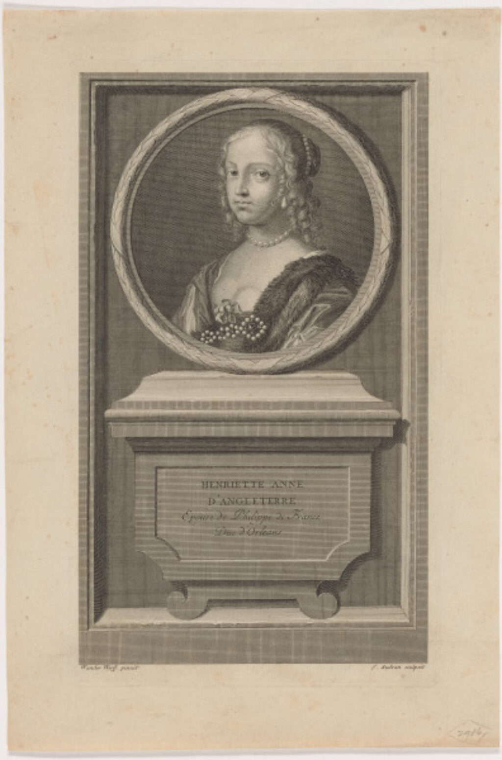 Portrait of Henrietta Anne, Duchess of Orléans - Image 1