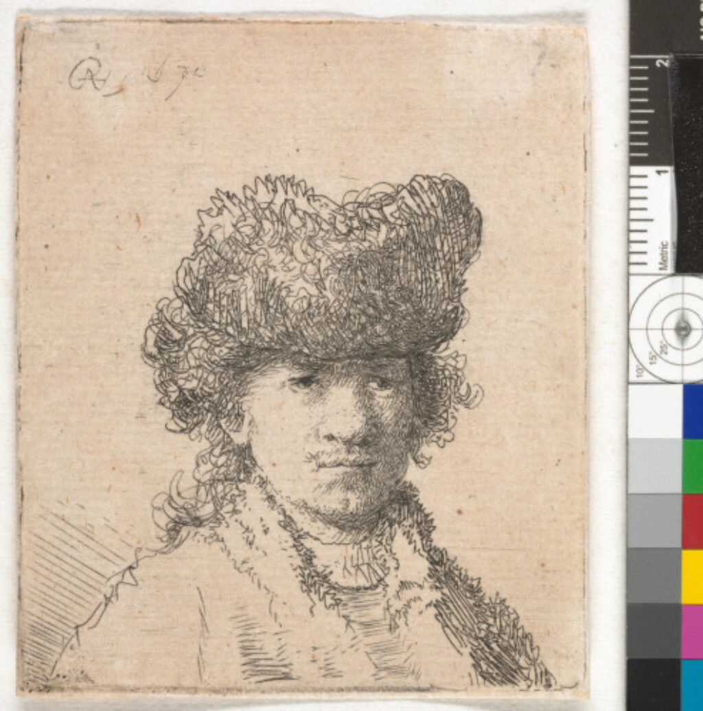 Self-Portrait in a Fur Cap: Bust